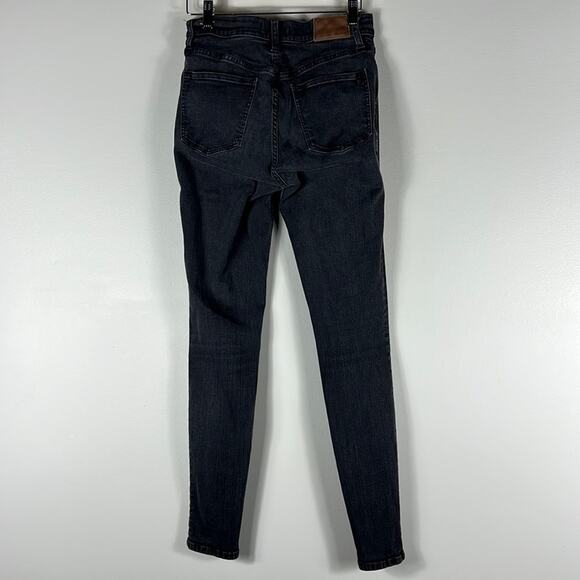 Madewell 9” High Riser Skinny Jeans in Black Frost - Picture 4 of 5